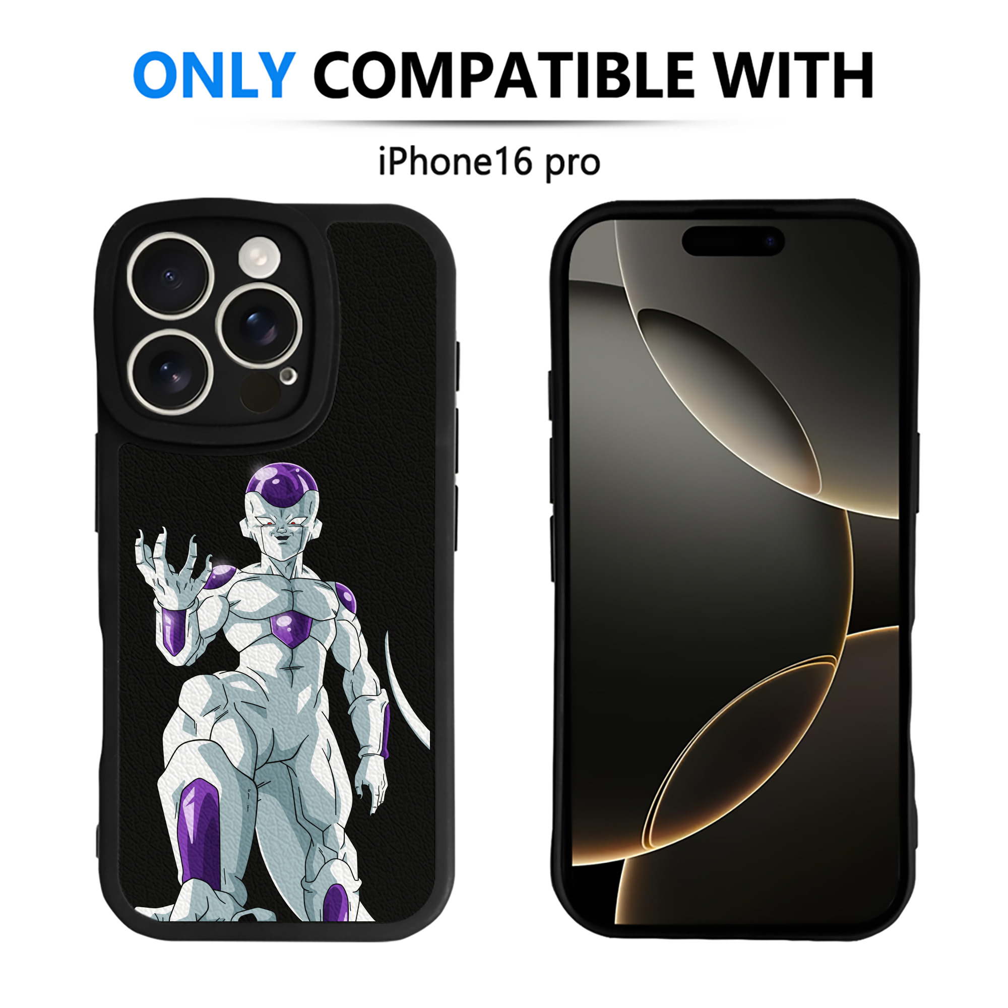 （画像用） ドラゴンボール フリーザ DRAGON BALL Frieza 【iPhone 16シリーズ対応】シリコンスマホケース（レザー調） 材質：シリコン